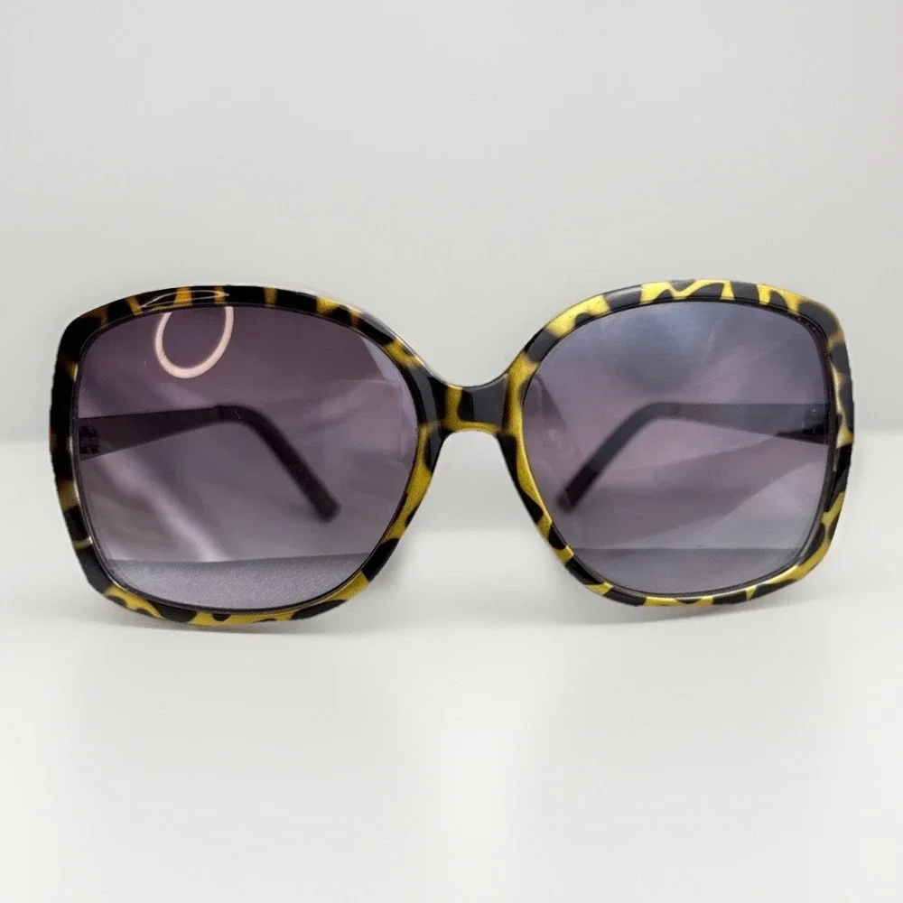 Loft Sunglasses Oversized Butterfly Low Arm Tortoiseshell Leopard Hollywood Glam